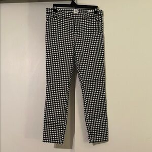 GAP Black and White Checkered Skinny Ankle